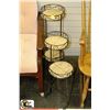 Image 1 : 4 TIER SWIVEL WICKER AND METAL PLANT STAND 30"