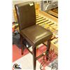 Image 1 : BROWN LEATHER BAR CHAIR