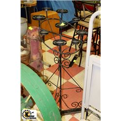 WROUGHT IRON CANDLE HOLDER