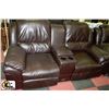 Image 4 : ESPRESSO LEATHERETTE RECLINING 89" SOFA