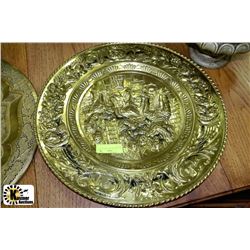 BRASS DECORATIVE WALL PLATE 20" WIDE