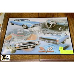 CHEVELLE SUPER SPORT TIN SIGN 12"X15"