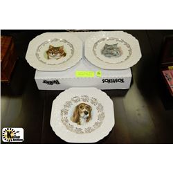 COLLECTION OF 3 CAT AND DOG COLLECTOR PLATES SOLD