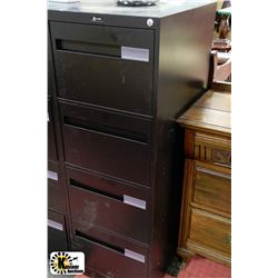 GLOBAL BLACK 4 DRAWER FILING CABINET