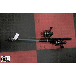 2 TELESCOPIC FISHING RODS AND REELS