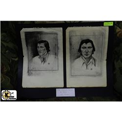 1972 ORIGINAL SKETCHES BY ARTIST A.TWINS
