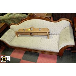 VICTORIAN SETTEE 78" X 27"