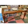 Image 1 : WOODEN GLASS TOP SOFA TABLE