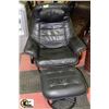 Image 1 : BLACK RECLINING CHAIR AND OTTOMAN