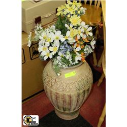 VASE WITH FLOWERS 34" HIGH