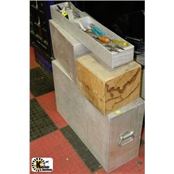 4 WOODEN TOOL BOXES WITH CONTENTS