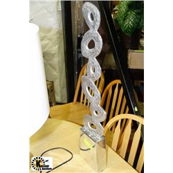 SHOWHOME CHROME ABSTRACT ART ORNAMENT 30" HIGH