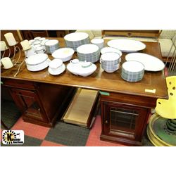 ASHLEY FURNITURE BROWN CHERRY PARTNER DESK