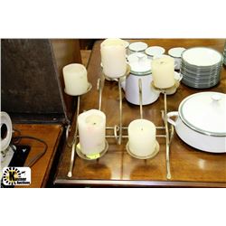 BRASS FIREPLACE CANDLE HOLDER