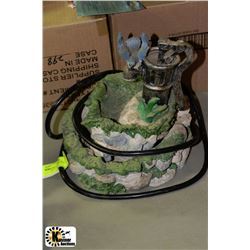 RESIN TABLE TOP BIRD FOUNTAIN