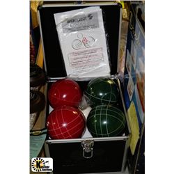 SPORTCRAFT BOCCE BALL SET IN HARD SIDE CARRYING
