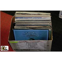 BOX W/38 LP VINYL RECORDS INCLUDING