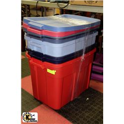 BUNDLE OF 4 RUBBERMAID ROUGHNECK 68 L