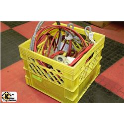 TOTE WITH EQUIPMENT LOCKING CABLES