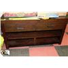 Image 1 : DARK BROWN ENTERTAINMENT STAND WITH 2 DRAWERS &