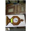 Image 1 : DECORATIVE 4PC PICTURE FRAMES AND MANTLE CLOCK
