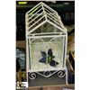 Image 1 : WHITE WROUGHT IRON GLASS DISPLAY CABINET