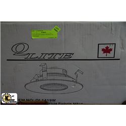 LOT OF 20 4" WHITE PINHOLE LIGHT FIXTURES