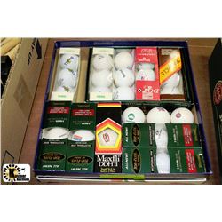 BOX OF 11 SLEEVES OF LOGO GOLF BALLS NEW &