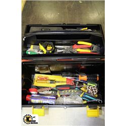 BLACK & YELLOW 19 INCH TOOL BOX W/TRAY