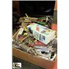 Image 1 : BLACK TOOL BOX WITH TOOLS AND BOX OF VARIOUS TOOLS