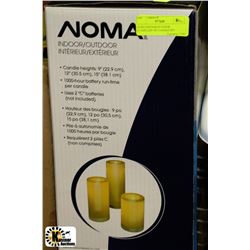 NOMA INDOOR/OUTDOOR FLAMELESS 3PC CANDLE SET