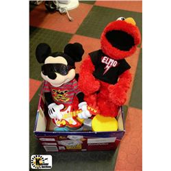 BOX WITH ANIMATED ELMO & MICKEY MOUSE ROCKERS