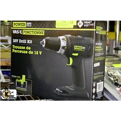 NEW 18V CORDLESS DRILL WITH BATTERY & CHARGER