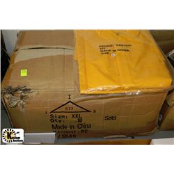 BOX OF 18 PCS RAIN GEAR SUITS XXL