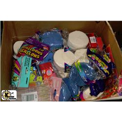 BOX OF PARTY ACCESSORIES