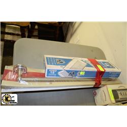 LOT OF 2 TOWEL RACKS NEW IN BOX AND 18" LIGHT