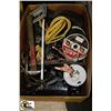 Image 1 : BOX OF MISC TOOLS & HARDWARE
