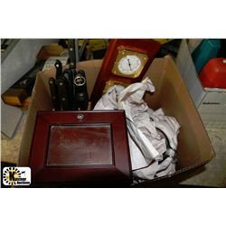 BOX OF HOUSEHOLD MISC