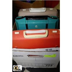 BOX W/3 VINTAGE MANUAL TYPEWRITERS