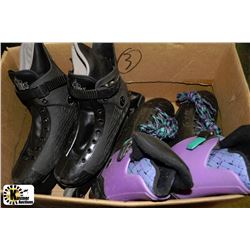 BOX W/2 PAIRS OF ROLLER BLADES - PROTOUR