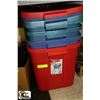 Image 1 : BUNDLE OF 4 RUBBERMAID ROUGHNECK 68 L