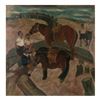 Image 1 : Harry Roseland, Oil on Canvas - Horses