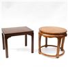 Image 1 : Two Side Tables, Round and Rectangular