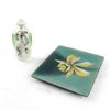 Image 1 : Peking Glass Snuff Bottle, Cloisonne Tray