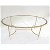 Image 2 : Oval Brass and Glass Coffee Table