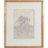 Image 2 : Woodblock Print, Warrior on a Horse
