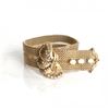 Image 2 : Ladies 14K Gold Mesh and Jeweled Watch