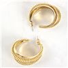 Image 2 : Pair of Gold-Plated Pierced Hoop Earring