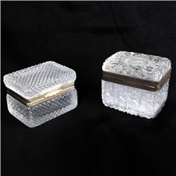 Two Glass Jewelry Boxes