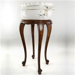 Wooden Stand with Porcelain Basin
